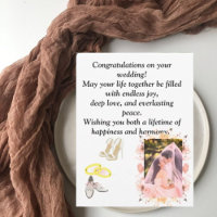 Elegante romantische Blumenhochzeitsgratulation Ca
