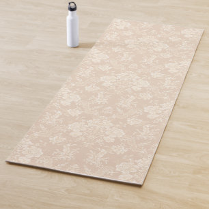 Elegante romantische Chic Floral Damask-Cream Yogamatte