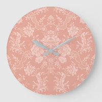 Elegante romantische Chic Floral Damask-Pfirsich