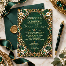 Elegante romantische Floral Glitter-Feier