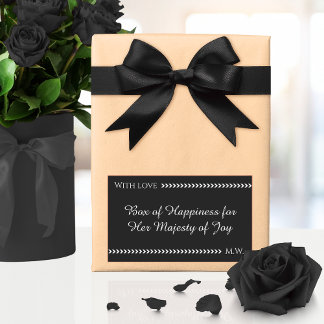 Elegante romantische Geschenkverpackung Rechteckiger Aufkleber