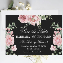 Elegante romantische handgemalte florale Hochzeit Save The Date