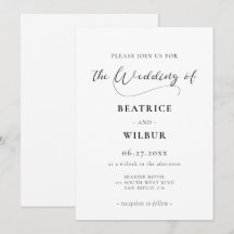 Elegante romantische Hochzeit in Kalligrafie