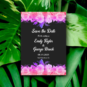 Elegante romantische Hochzeit mit glatter Rose Neo Save The Date