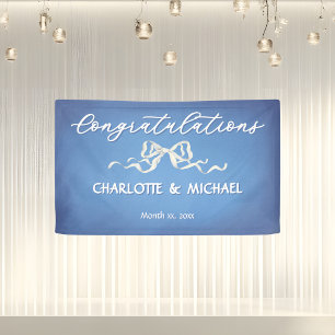 Elegante romantische Hochzeitsglückwünsche Banner