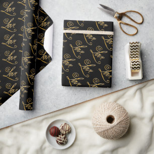 Elegante, romantische Liebe Geschenkpapier
