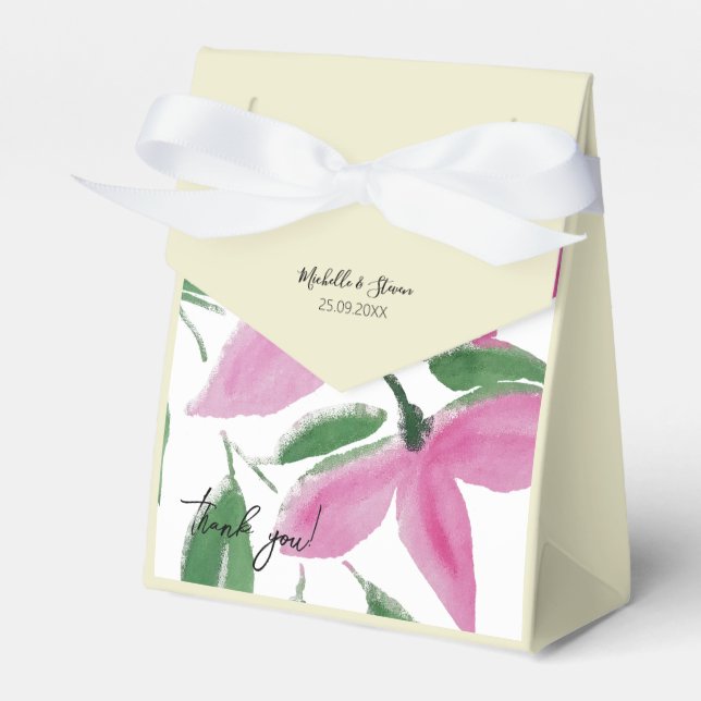 Elegante Romantische rosa Wildblumen Geschenkschachtel (Vorderseite)