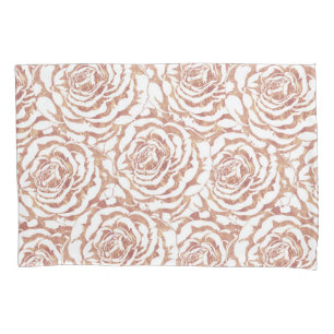 Elegante romantische Rose Gold Rose Muster Bild Kissenbezug
