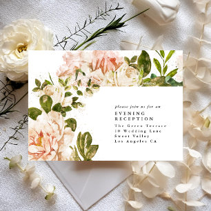 Elegante Romantische Rose Hochzeitskarte Begleitkarte