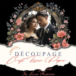 Elegante romantische Rose Wasserfarben Vintages Fo Seidenpapier