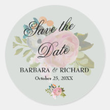 Elegante romantische Save-the-Date-Umschlag-Siegel