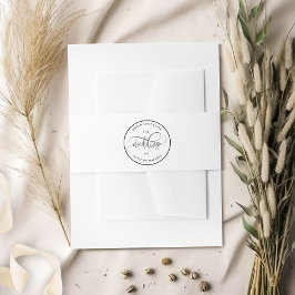 Elegante, romantische und moderne Hochzeit Einladungsbanderole