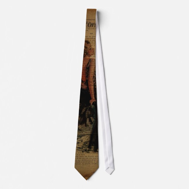 elegante romantische Vintage girly Paris-Mode Krawatte (Vorderseite)