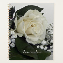 Elegante & Romantische Weiße Rose Personalisiert
