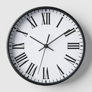 Elegante römische Wall-Uhr ⏳ klassischer Schwarz Uhr