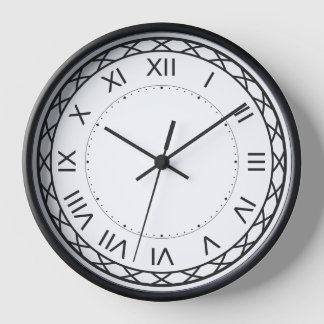 Elegante römische Wall-Uhr ⏳ klassischer Schwarz Uhr