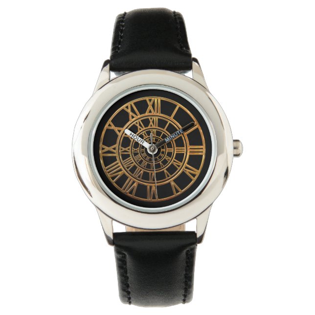 Elegante römische Zahlen Armbanduhr (Vorderseite)