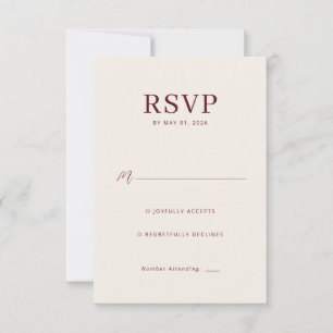 Elegante rosa Antwortkarte RSVP Karte
