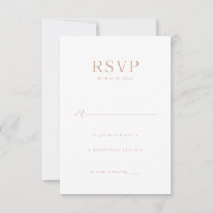 Elegante rosa Antwortkarte RSVP Karte