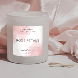 Elegante rosa Aquarellfarbenverpackung Quadratischer Aufkleber