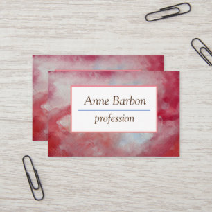 Elegante rosa Aquarellkarte Visitenkarte