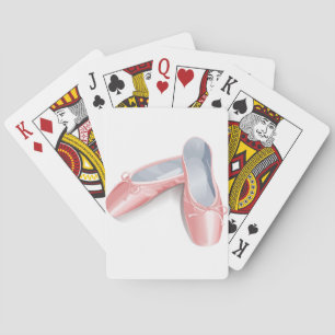 Elegante rosa Ballett-Flats Süße Mädchen-Tanzschuh Spielkarten