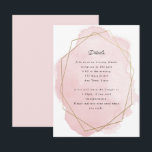 Elegante rosa Bat Mitzvah Empfang Card<br><div class="desc">Dieses moderne Design besticht durch ein in Gold gerahmtes Aquarelldesign und den eigenen Text. Fügen Sie den Text mithilfe des Vorlagenformulars hinzu. Über die erweiterten Editiermenüs,  auf die Sie mit dem Design-Tool zugreifen können,  können Sie die Schriftart,  Farben und das Layout ändern.</div>