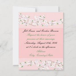 Elegante Rosa Blossom Einladung zur Hochzeit