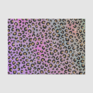 Elegante Rosa Blue Gold Glitzer Black Leopard Prin Seidenpapier