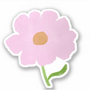 Elegante Rosa Blühende Blume Pflanze Natur Aufkleber