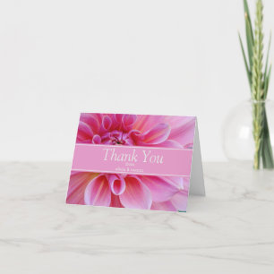 Elegante rosa Blume Dankeskarte