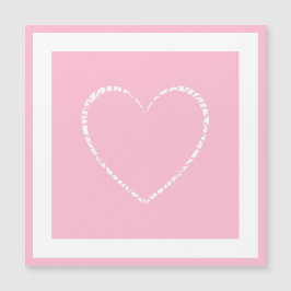 Elegante rosa Blume, Gerahmte Valentinerkarte Magnetkarte