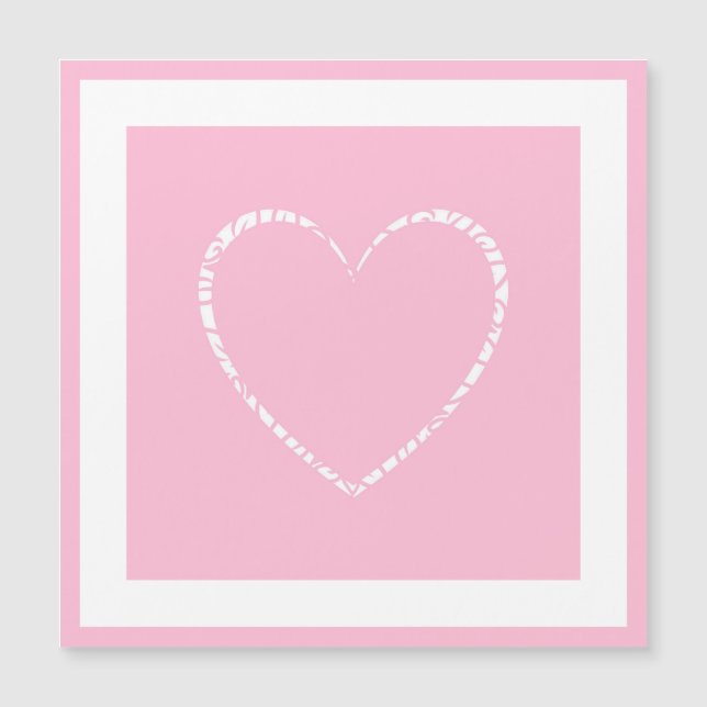 Elegante rosa Blume, Gerahmte Valentinerkarte Magnetkarte (Vorderseite)