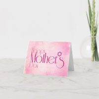 Elegante Rosa Blume Glückwunschkarte für Mutter