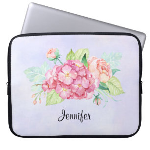 Elegante Rosa Blume Laptopschutzhülle
