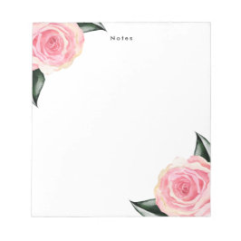 Elegante rosa Blume Notizblock