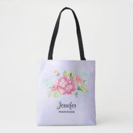 Elegante Rosa Blume Tasche