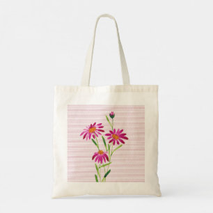 Elegante rosa Blume Tragetasche