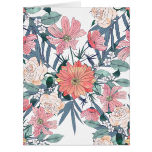 Elegante rosa Blume Wasserfarben