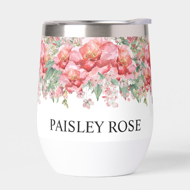 Elegante rosa Blumen-Hochzeitsshower (Links)