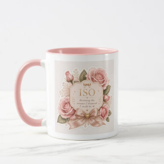 Elegante rosa Blumen-Kaffeetasse Tasse