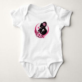 Elegante rosa Blumen Mutterschaft Liebe Frauen Baby Strampler