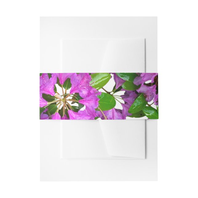 Elegante rosa Blumen rosa Azaleen rosa Blume Einladungsbanderole (Vorderseite Beispiel)