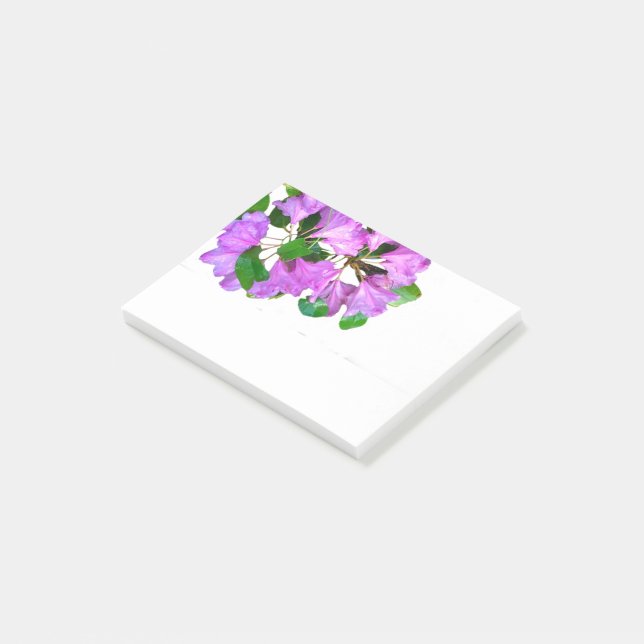 Elegante rosa Blumen rosa Azaleen rosa Blume Post-it Klebezettel (angewinkelt)