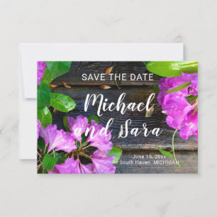 Elegante rosa Blumen rosa Azaleen rosa Blume Save The Date