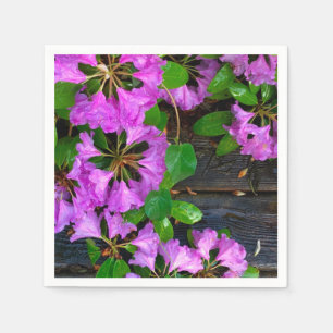 Elegante rosa Blumen rosa Azaleen rosa Blume Serviette