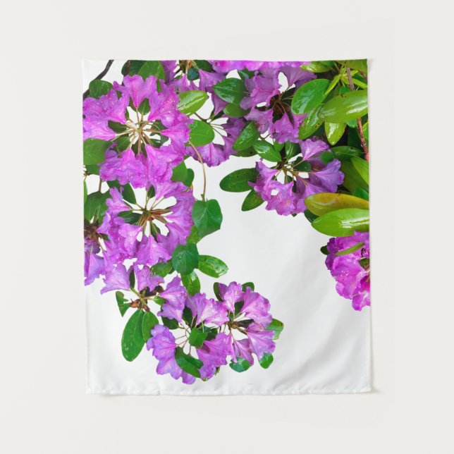 Elegante rosa Blumen rosa Azaleen rosa Blume Wandteppich (Vorderseite)