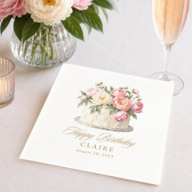 Elegante rosa Blumengestecktorte feminine Geburtst