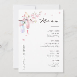 Elegante rosa Blumenkarte Einladung