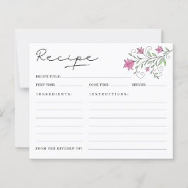 Elegante rosa Blumenkarten mit Brautparty Rezept